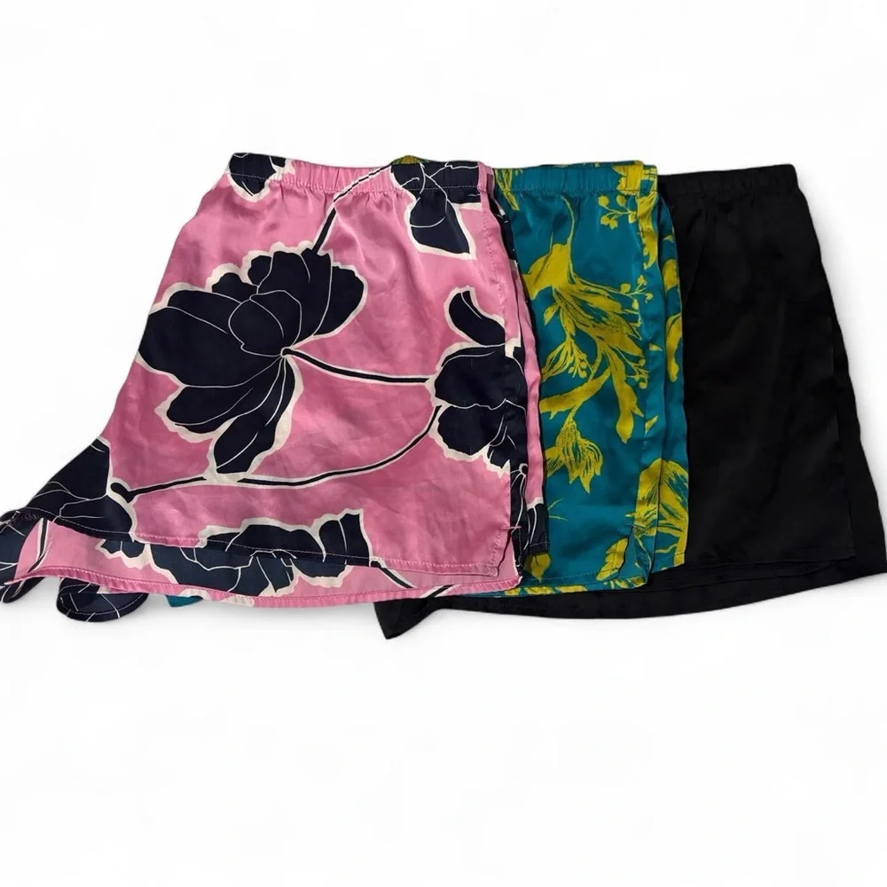 Set of 3 Satin Sleep Shorts - Picture 1 of 5